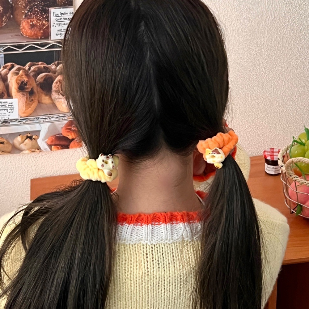 肠圈卡通软萌少女发饰尾发绳扎马