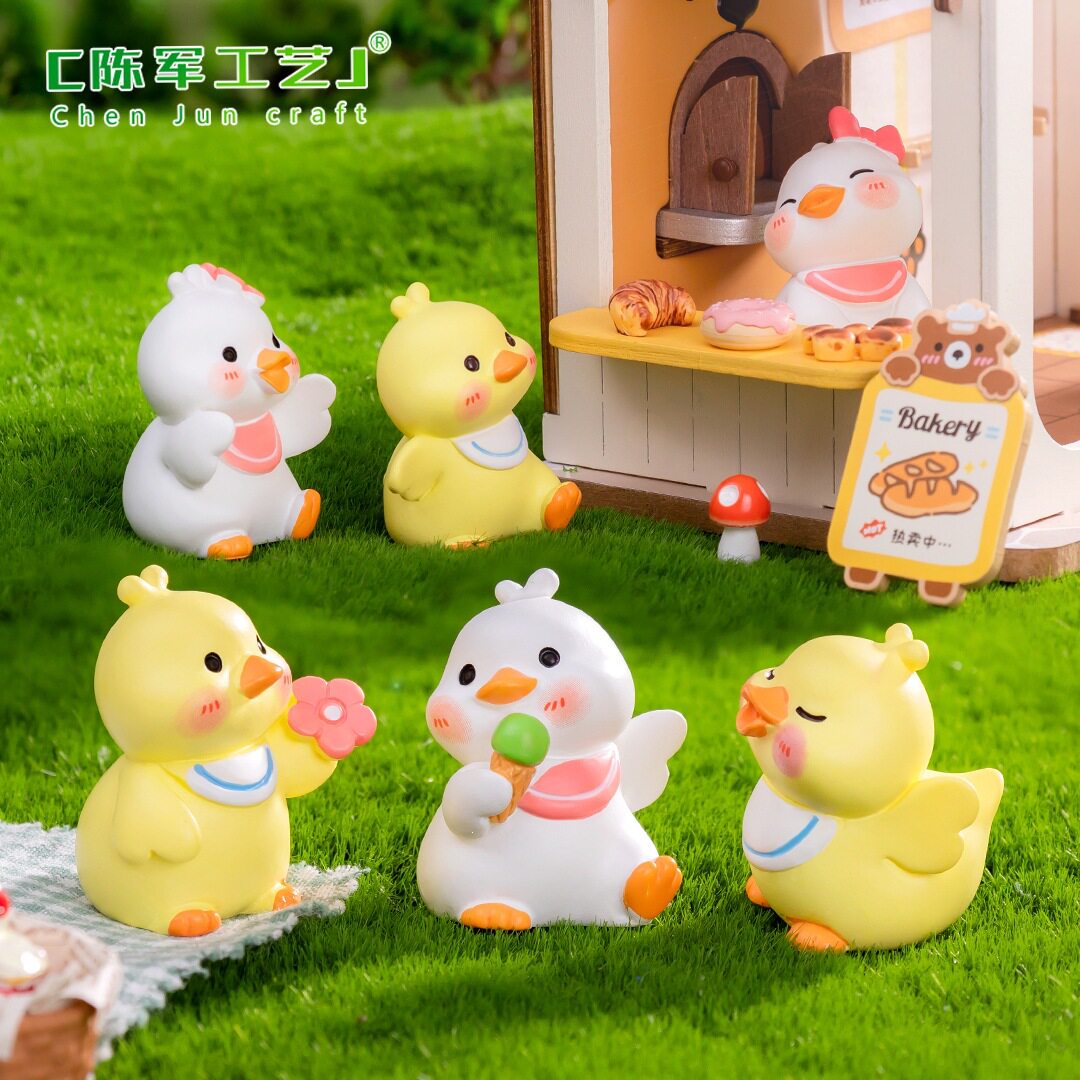 鸭公仔娃娃屋装饰品迷你景观小摆