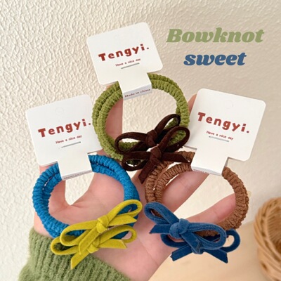 装简约扎马风皮筋尾少女头绳2个