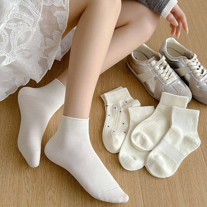 特价袜子女款夏季薄款短袜ins潮可爱学生纯色百搭防臭吸汗夏天中