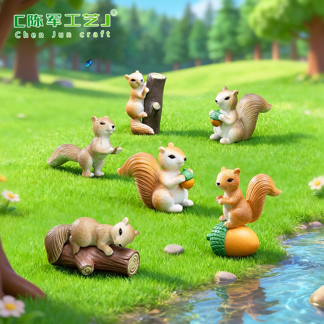 苔藓微景观装饰小鼠多肉盆景摆件