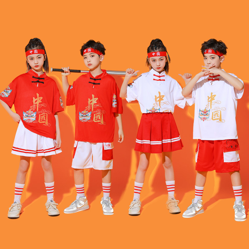 儿童啦啦队演出服小学生运动会服装年级团体操春季班服街舞套装潮
