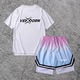 速干篮球投篮服球衣T恤男夏渐变短裤 运动套装 篮球服短袖 维动美式