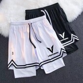 男夏季 速干透气篮球裤 美式 维动运动短裤 潮流ins百搭休闲三四分裤