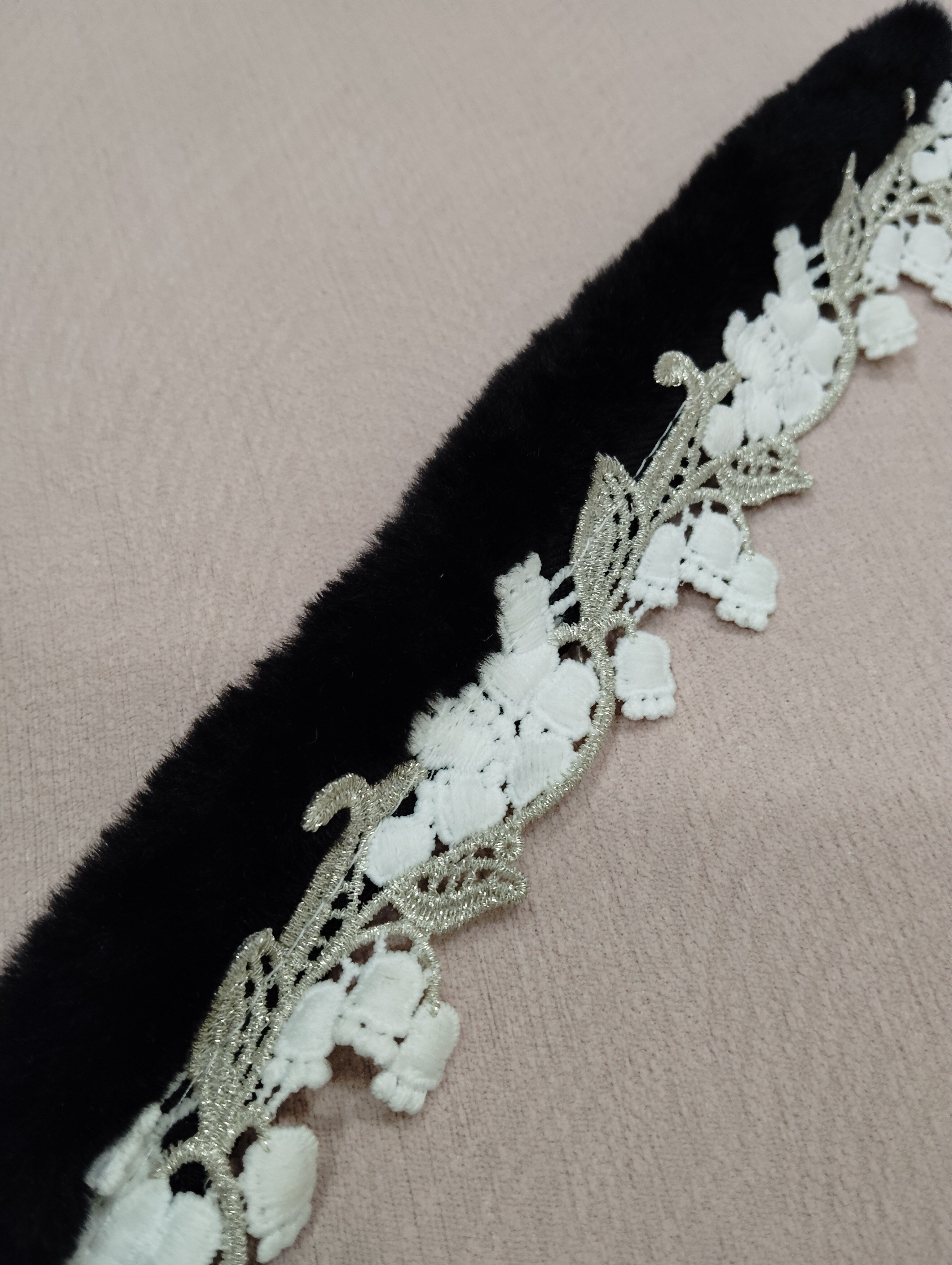 窗帘花边白色水溶毛毛条家纺装饰边裙子服装辅料刺绣法式立边侧拼