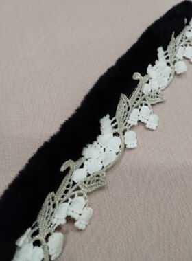 窗帘花边白色水溶毛毛条家纺装饰边裙子服装辅料刺绣法式立边侧拼
