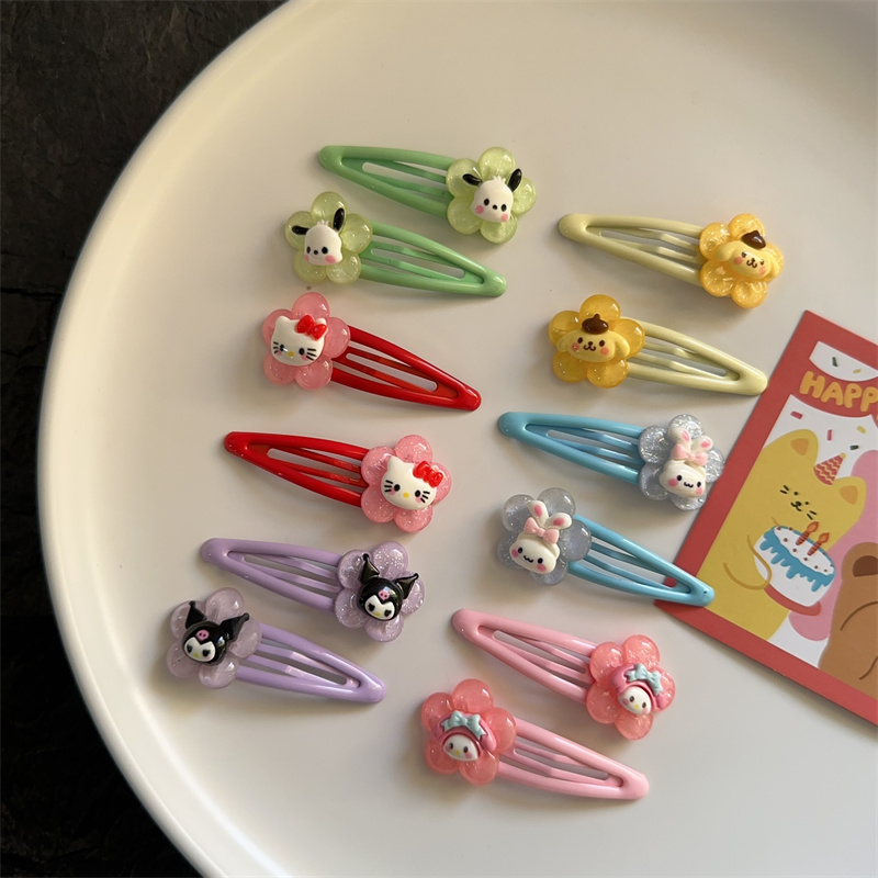 发夹树脂甜美可爱花朵BB夹