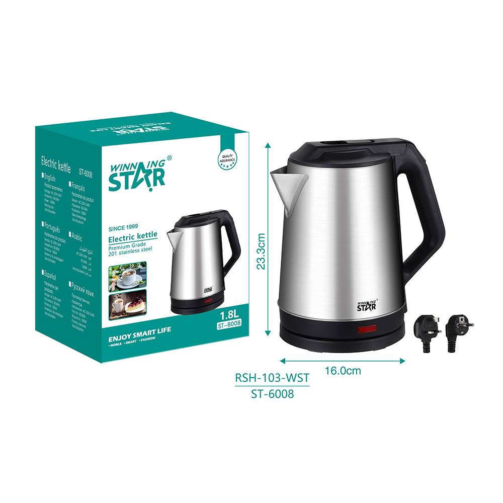 winning star跨境外贸英规欧规不锈钢 电热壶家用小型电器烧水壶