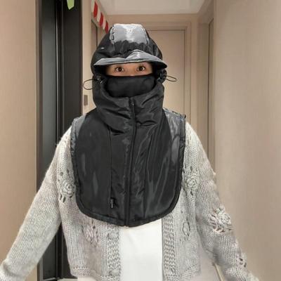 雷锋帽女款护耳保暖防风防寒骑车面罩冬季骑行保暖帽子围脖一体