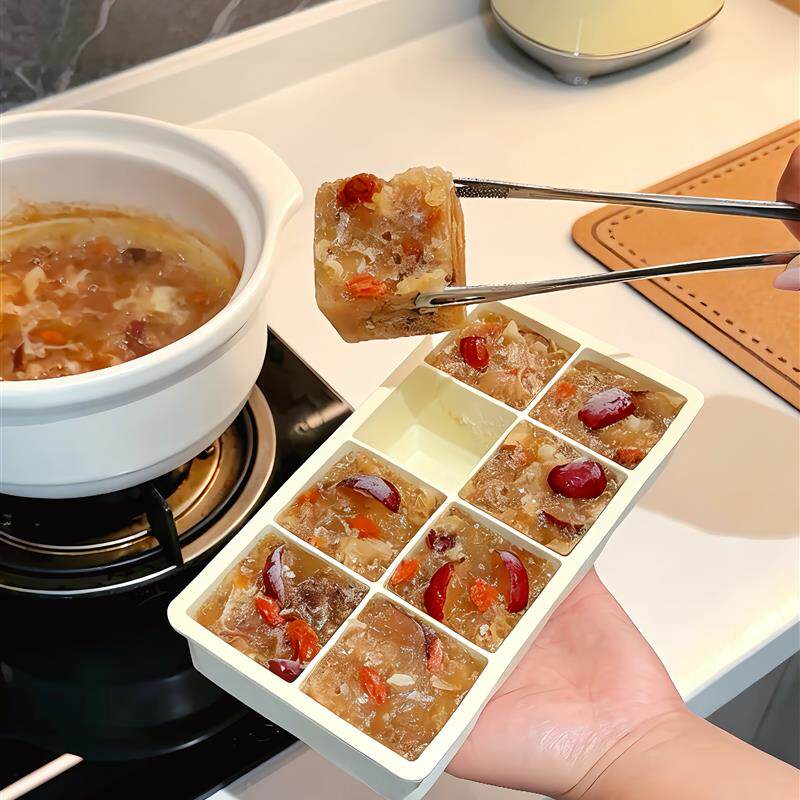冷冻分装盒食品级银耳羹冻汤冻肉辅食保鲜冰箱冰格食物分格收纳盒