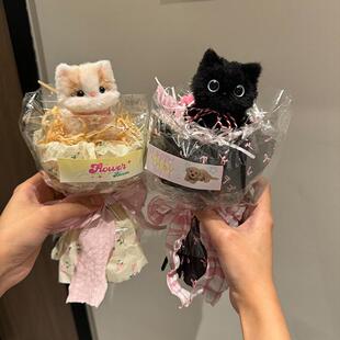 可爱扭扭棒小猫小狗花束材料包手工diy实用生日圣诞节礼物送女生