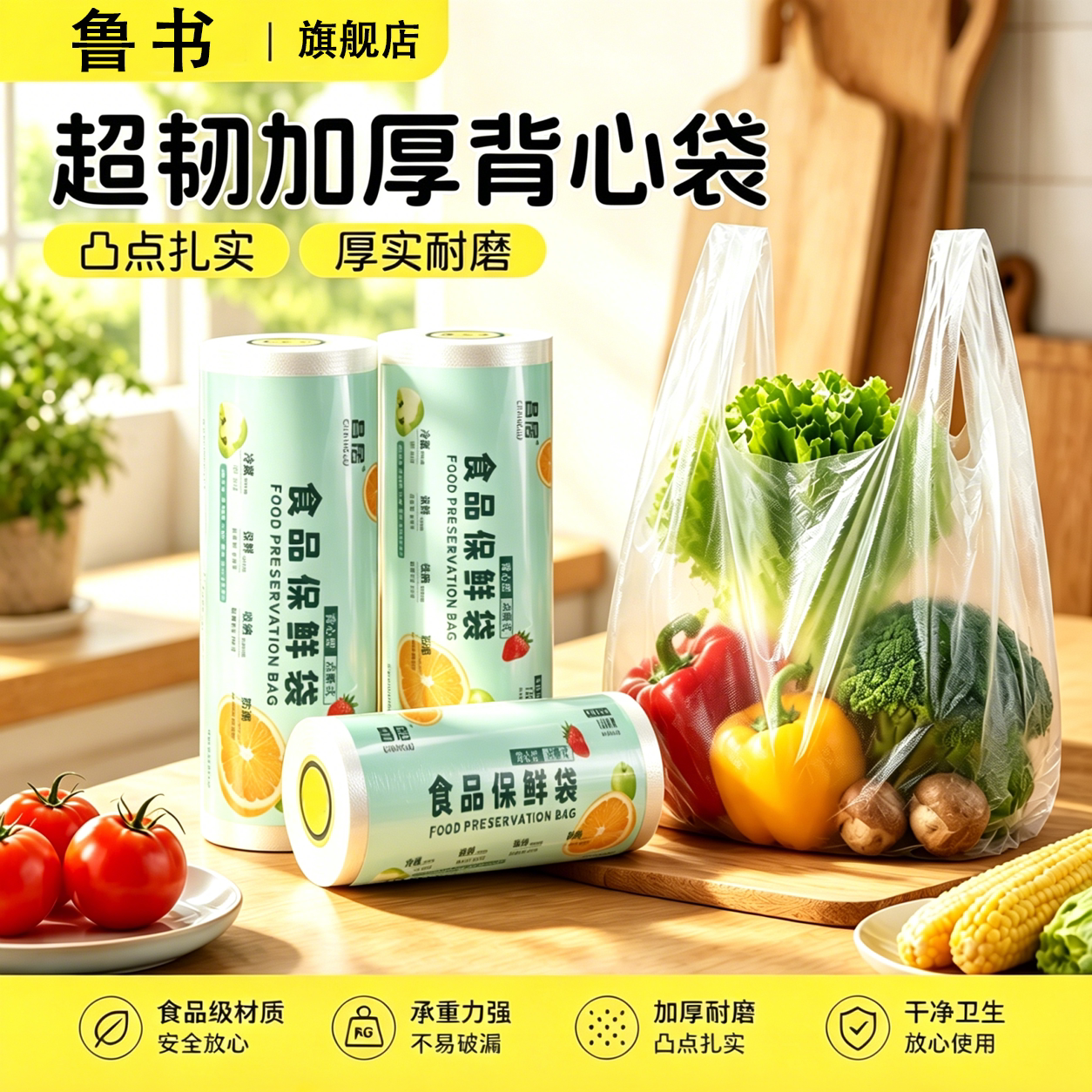 家用食品级PE保鲜袋一次性密封袋