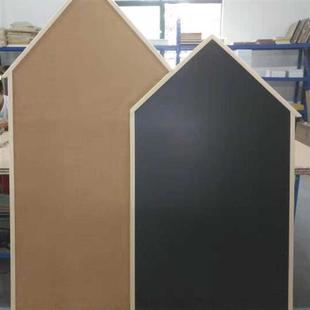 定制木框房子形黑板白板绿板软木板儿童房创意墙贴磁性展示黑板
