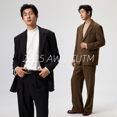 羊毛混纺 加厚款 毛呢垫肩西装 TUTM男装 外套男冬季 保暖休闲西服