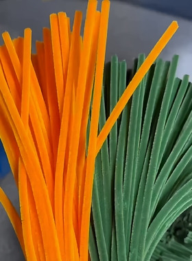 金黄色佰宁扭扭棒花束特密橙色毛根手工diy材料绒条不掉毛马卡龙