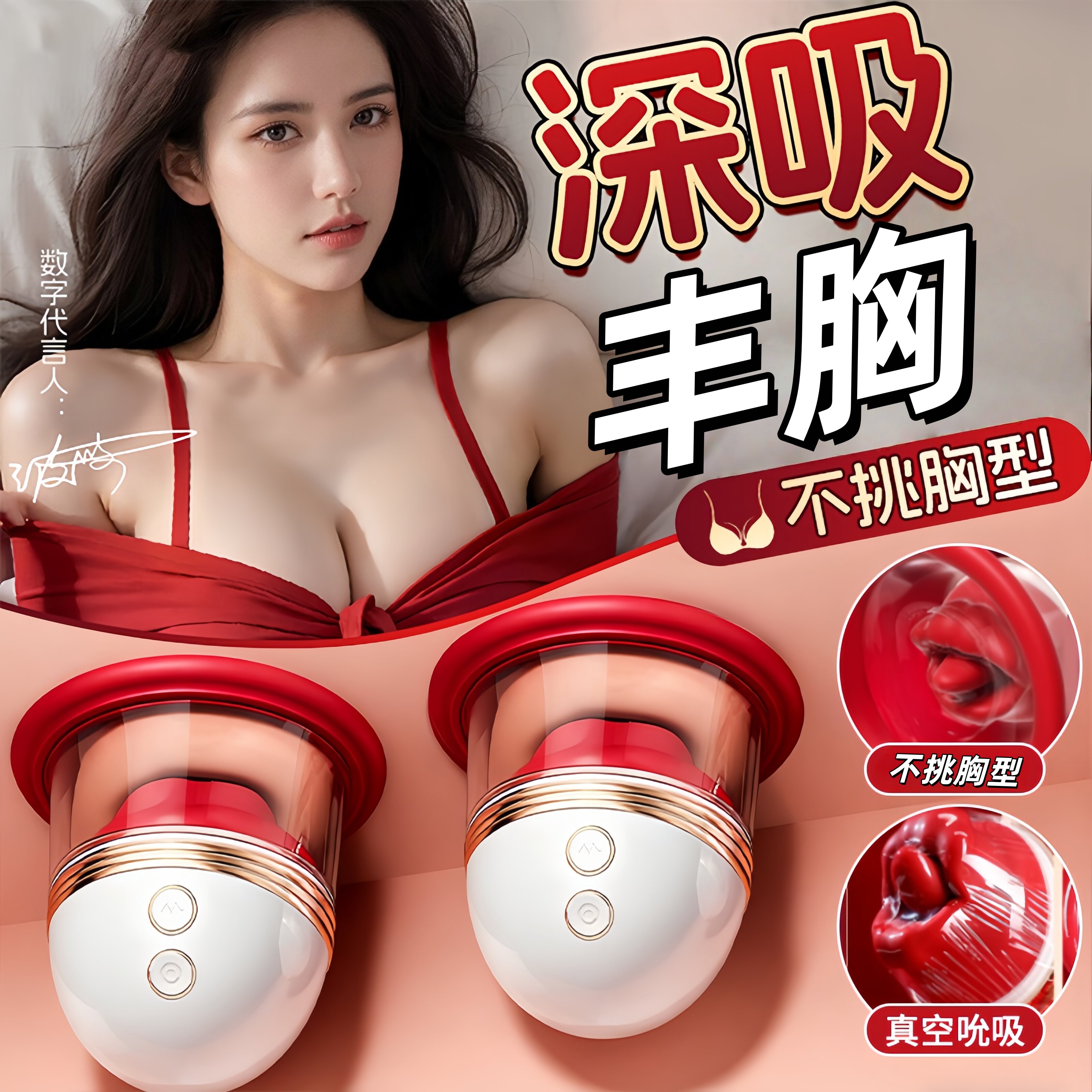 丰胸仪器胸部按摩器乳房护理仪家用电动揉捏疏通美胸变大杯神器