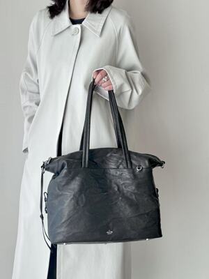 2026新款WEEKEND TOTE STONE单肩斜挎通勤包大容量真皮手提托特包