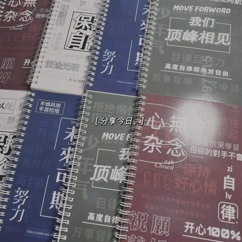 刷题线圈笔记本本子本_励志加厚5大学生侧翻高颜值纸张本自律