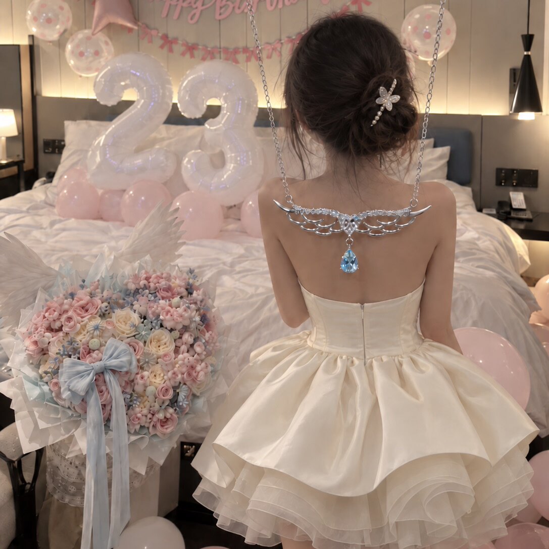 paras kors派热my angel天使项链女款轻奢小众锁骨链【女友礼物】