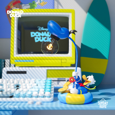 SUNDAY HOME 迪士尼唐老鸭钓鱼解鸭灯摆件桌面装饰品台灯创意礼物