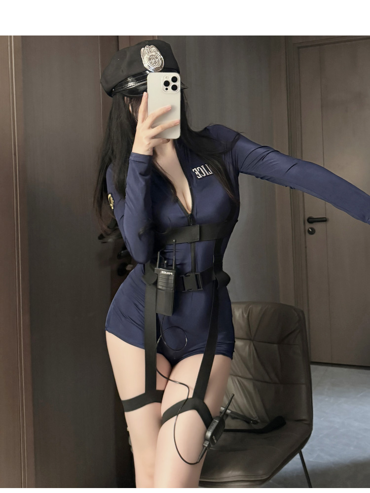 性感直播女警cos衣服警官衣制服纯欲qqny情趣套装趣情内衣晴趣衣