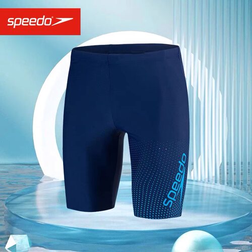 Speedo泳裤男士泳衣训练款抗氟五分泳裤紧身专业泳裤
