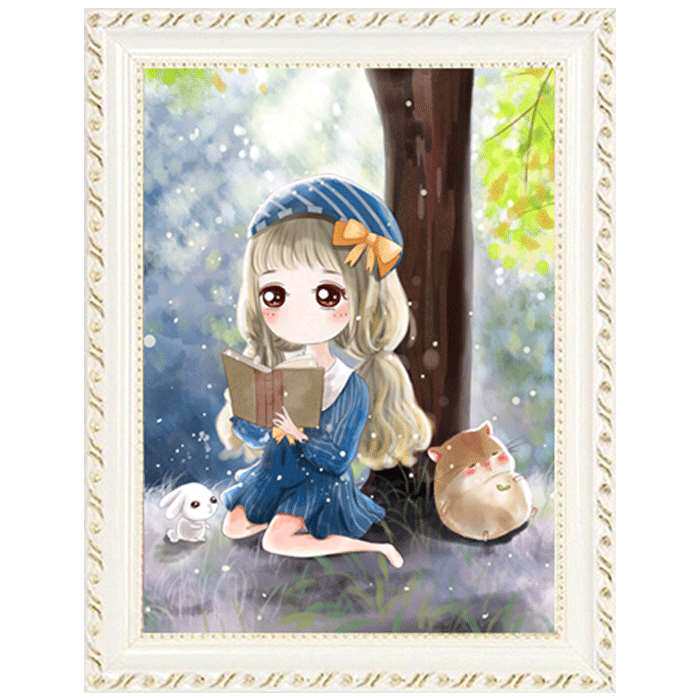 卡通钻石画2021新款卧室小幅可爱小件十字绣2022少女手工砖石贴画