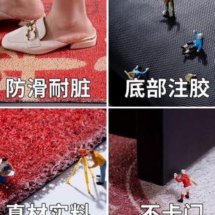金宁入户门地垫平安喜乐进门家用门垫进门口脚垫欢迎回家红色地毯