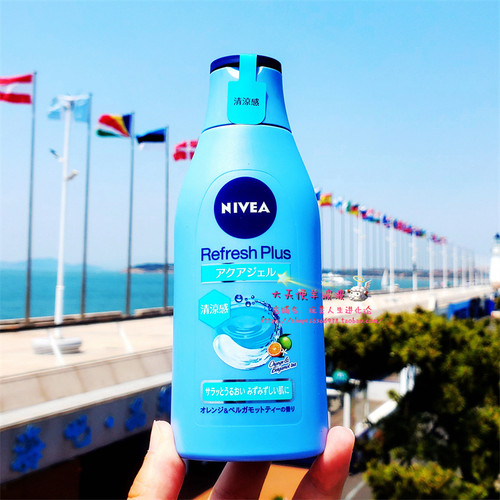 现货 日本直运本土NIVEA妮维雅 Refresh Plus清爽保湿身体乳200ml