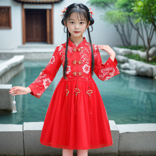 汉服女童中国风唐装古风超仙唐装