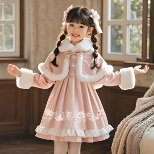洛丽塔女童公主裙日常可穿儿童超好看连衣裙女孩洋气绝美冬装裙子