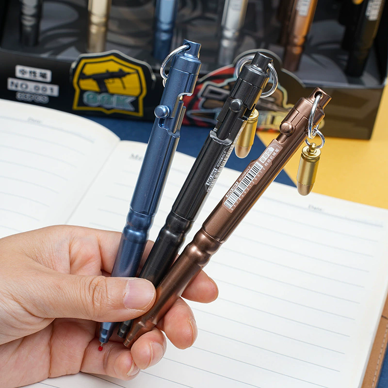 武器笔98K枪栓机械中性笔小学生0.5按动笔刷题速干黑笔文具礼品