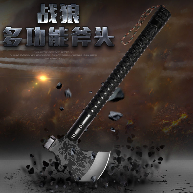 野外装备战斧消防斧头开山斧工兵斧多功能求生战术斧大砍劈柴