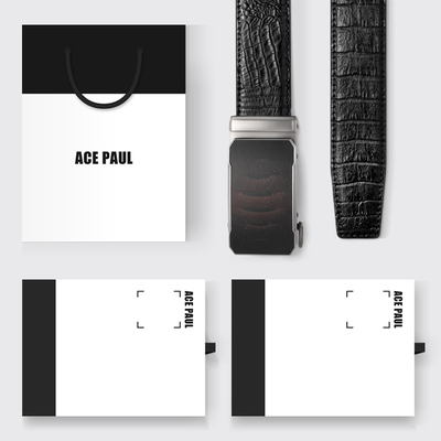 AcePaul牛皮裤腰带优质合金百搭