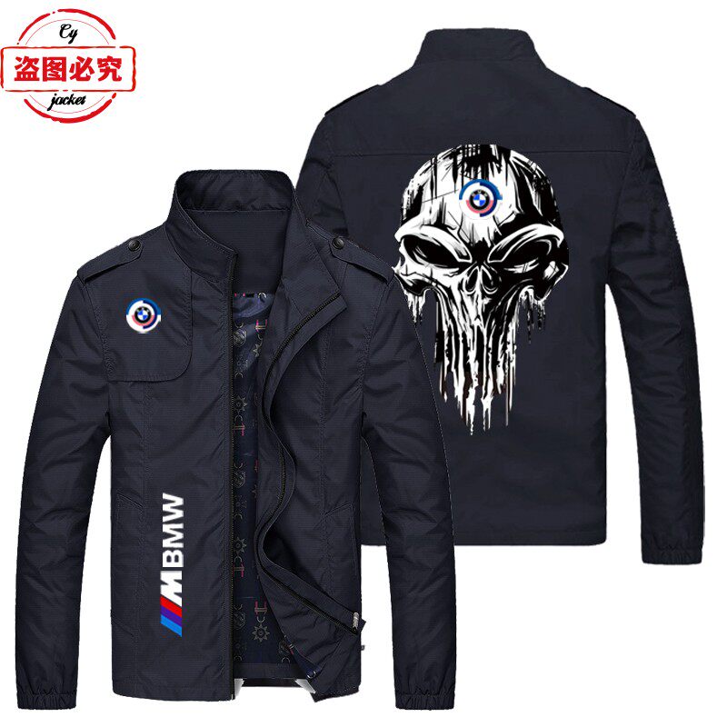 宝马摩托车M标志印花logo机车骑行服上衣工装BMW M-Power男士夹克