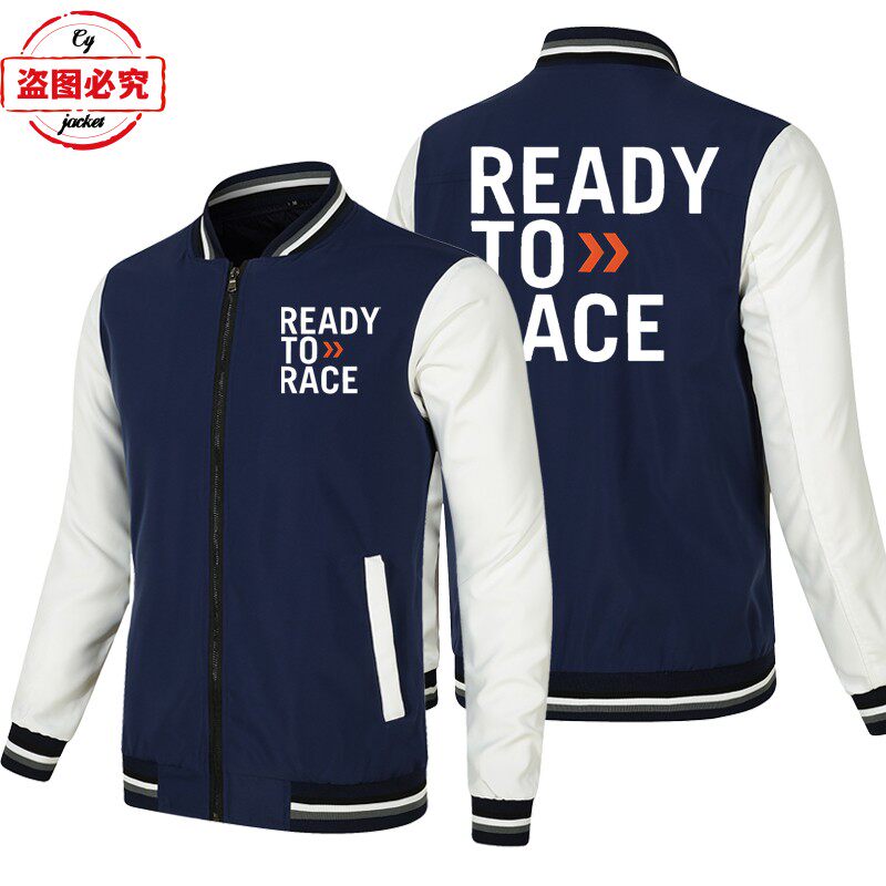 Ready To Race 印花摩托车越野赛耐力赛机车外套长袖男士拼色夹克