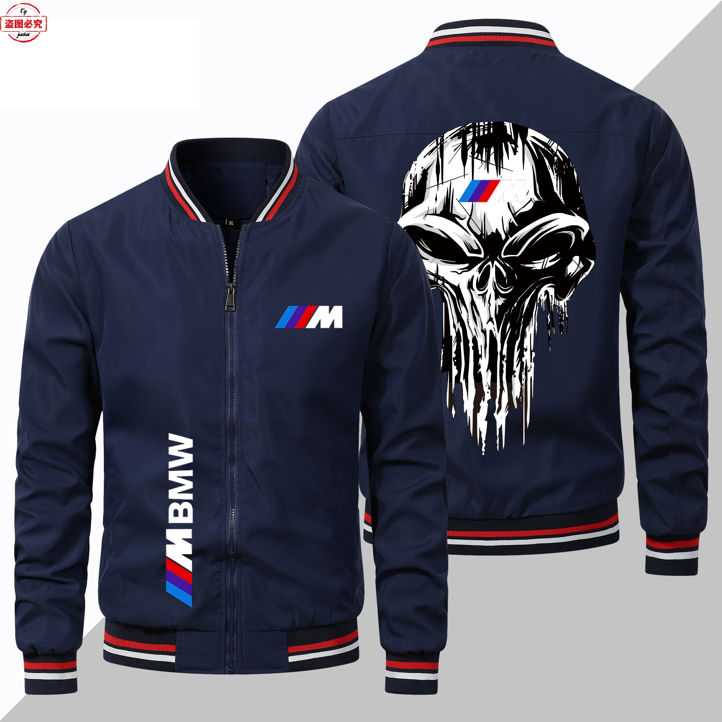 宝马机车logo印花赛车服外套男上衣立领夹克BMW M-Power夹克男装