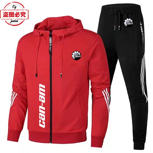 CAN-AM标志服装机车logo赛车服休闲运动服男春秋套装骑行服团队服
