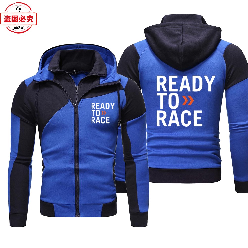 Ready To Race 印花摩托车越野赛耐力赛外套赛车服男上衣休闲卫衣