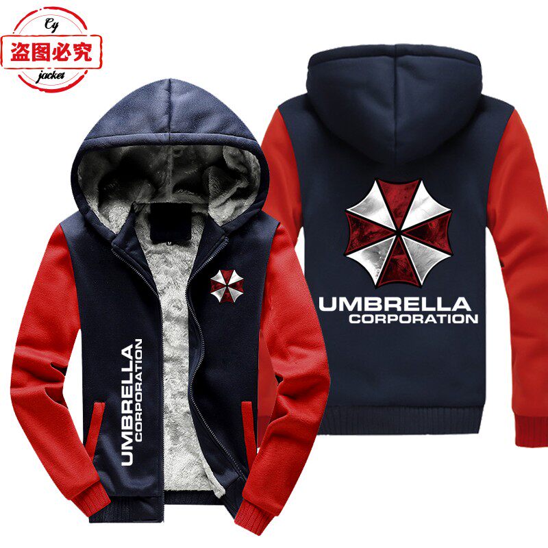 保护伞公司logo机车外套赛车服男上衣休闲加绒生化危机惩罚者卫衣