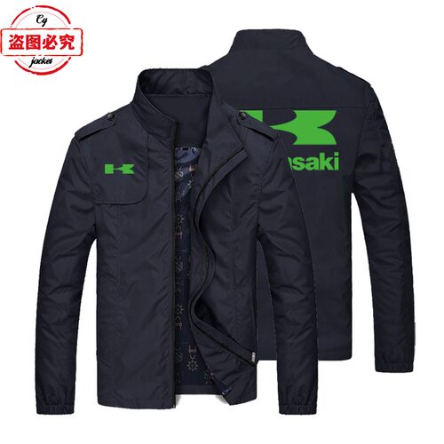 摩托车logo骑行服机车外套宽松长袖上衣工装男士夹克团队服工作服