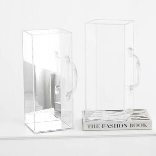 永生花亚克力手提花盒抽拉透视容器diy镜面器皿有机玻璃定制礼盒