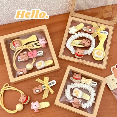 合少女甜美碎发刘海夹高弹力发绳