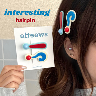 新年礼品新款趣味亚克力问号发夹少女心简约甜美鸭嘴夹边夹小众搞