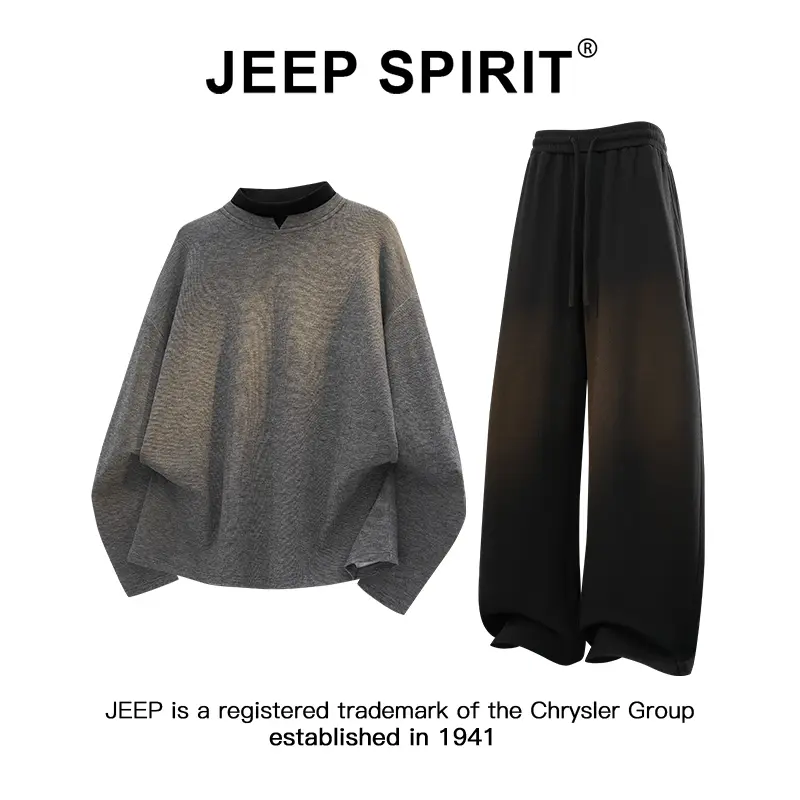 Jeep吉普秋季男士套装假两件