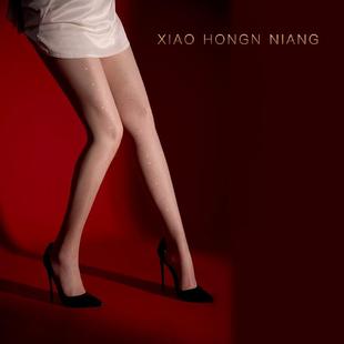 512针丝滑甜美纯欲T档丝袜芭蕾风bling闪光亮片黑丝透明美肤袜女