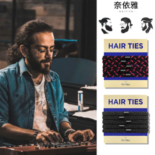 武士头发带皮筋男士款头绳高弹力小辫子男生扎头发发绳绑头发发圈