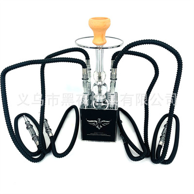 跨境电商阿拉伯水烟亚克力四管水烟壶亚克力Hookah shisha水烟壶