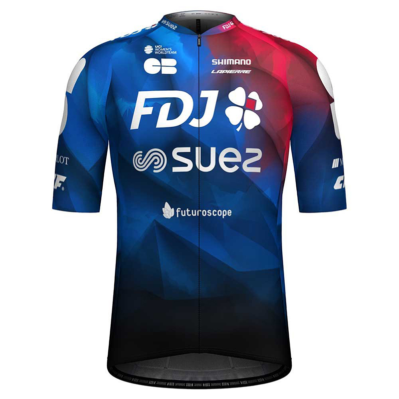 骑行服FDJ四叶草夏季款男女修身短袖上衣公路自行车速干轻薄衣服