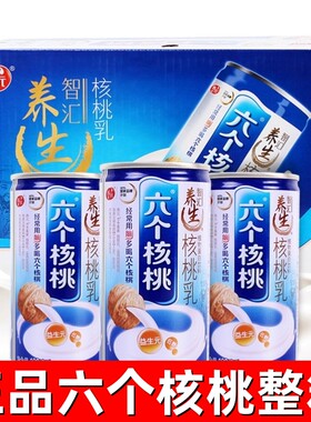 六个核桃整箱24罐精品型核桃露植物蛋白乳饮料学生中老年人早餐奶